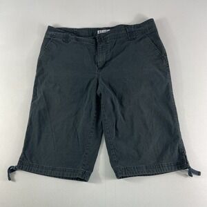 Columbia‎ Capri Pants Womens 12 Black 13" Inseam Hiking Shorts Cotton Ladies